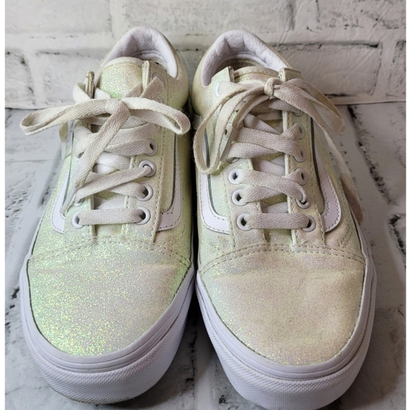 VANS Womens Size US 8 Old Skool Sneaker Glitter Metallic Color Changing Athletic - Picture 5 of 13